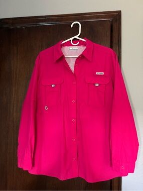 Women’s Columbia PFG Distant Water Long Sleeve Button Down Shirt Size 2XL